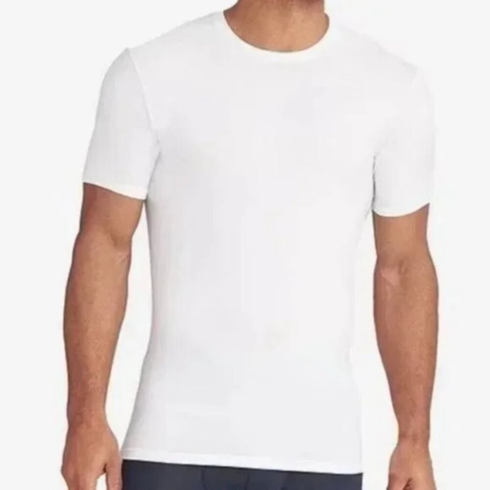 Tommy John pina Cotton Crewneck Undershirt Tailored Stretch White,‎ Size M